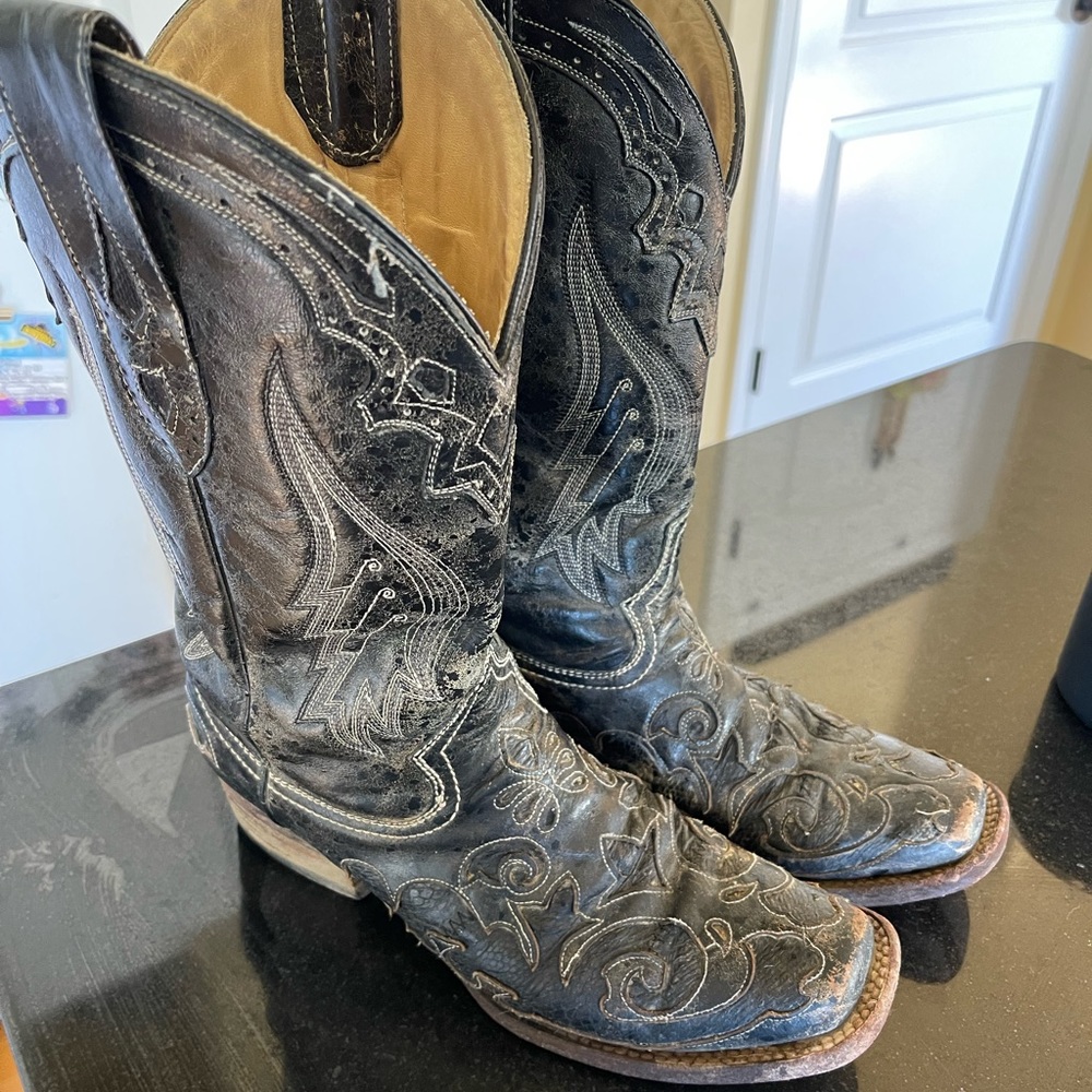 Python Inlay Corral Boots
